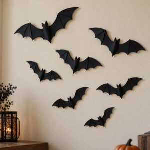 Chauves-souris murales d'Halloween, lot de 8, imprimé en 3D en PLA