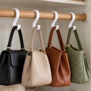 Crochets à sacs pour tringle de dressing, lot de 4, imprimé en 3D en PLA