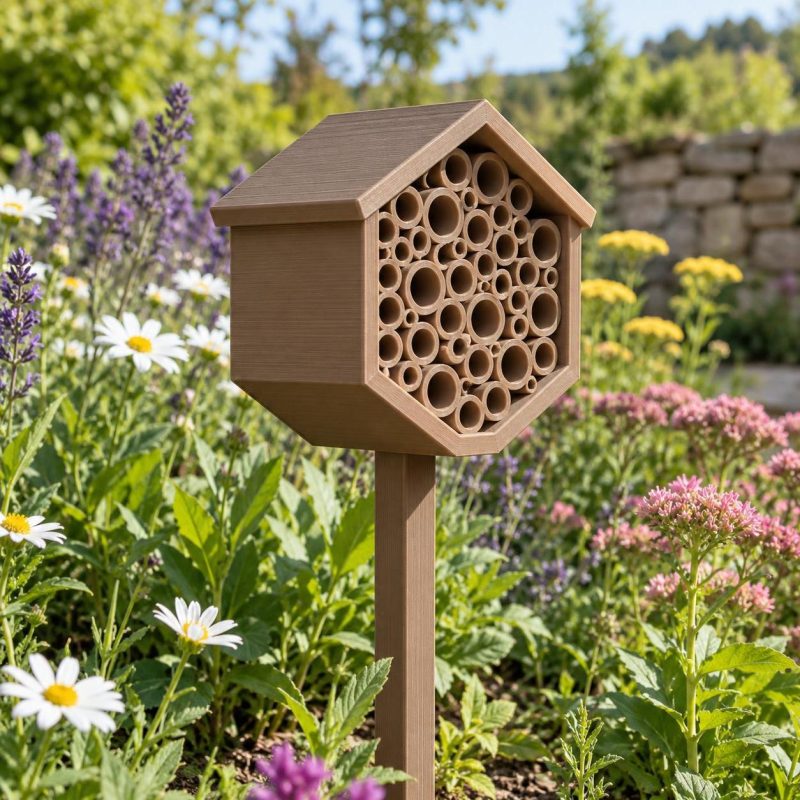 Hôtel à insectes à poser, format compact, imprimé en 3D en PLA