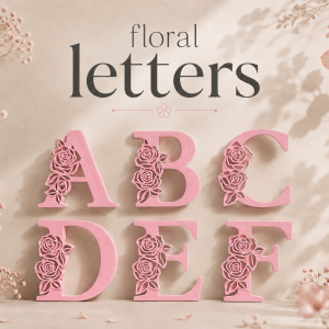 Lettre fleurie monogramme