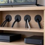 Passe-câbles de meuble TV, lot de 4, imprimé en 3D en PLA