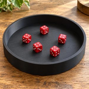 Piste à dés ronde à rebords, imprimé en 3D en PLA
