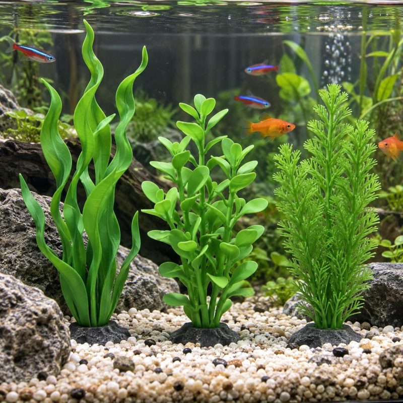 Plantes d'aquarium décoratives, lot de 3, imprimé en 3D en PLA