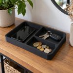 Plateau d'entrée à compartiments, clés et monnaie, imprimé en 3D en PLA