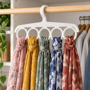 Porte-foulards à anneaux, à suspendre, imprimé en 3D en PLA