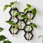 Porte-plantes mural géométrique, pour boutures, imprimé en 3D en PLA