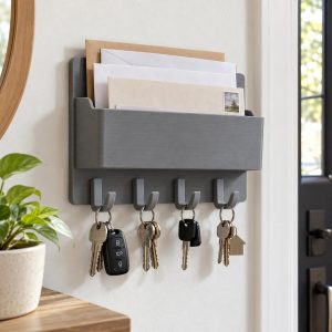 Range-clés et courrier mural, deux niveaux, imprimé en 3D en PLA