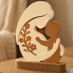 Silhouette mère et enfant