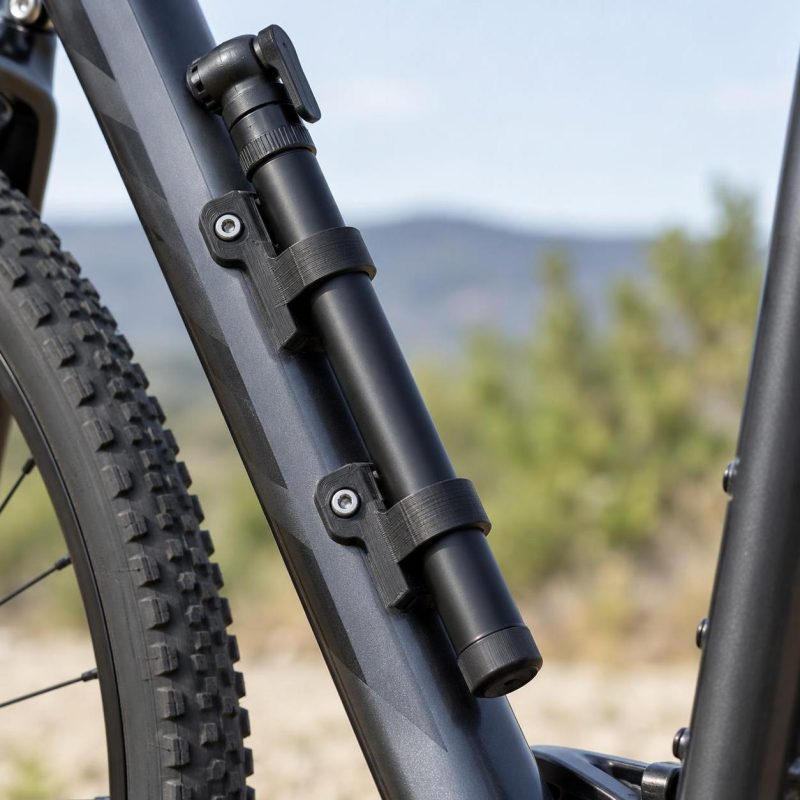 Support de pompe à vélo pour cadre Support de pompe à vélo pour cadre, imprimé en 3D en PLA